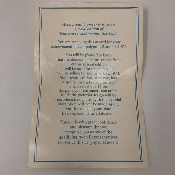 Wedgwood Decorative Plate Avon 1975 Gentle Moments Swan Enoch 8.75" Collectible - Picture 6 of 12